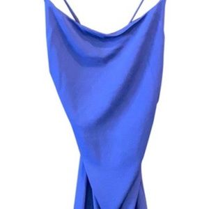 Long dress matte jersey purple